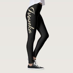 Ivanka white gold Handwriting trousers Leggings
