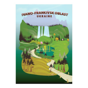 Ivano-Frankivsk Oblast Ukraine travel poster