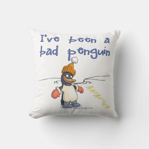I've been a bad penguin cushion