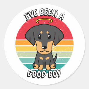 Ive been a good boy - daschund dog classic round sticker