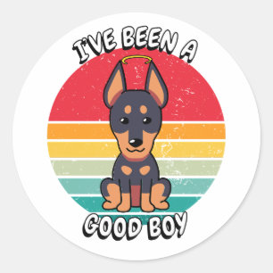 Ive been a good boy - guard dog classic round sticker