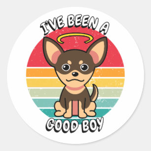 Ive been a good boy - small dog classic round sticker