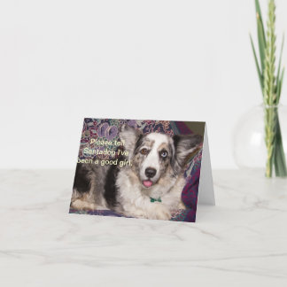 I've been a good girl. holiday card