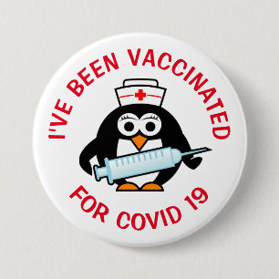 I've been fully vaccinated for covid19 vaccination 7.5 cm round badge