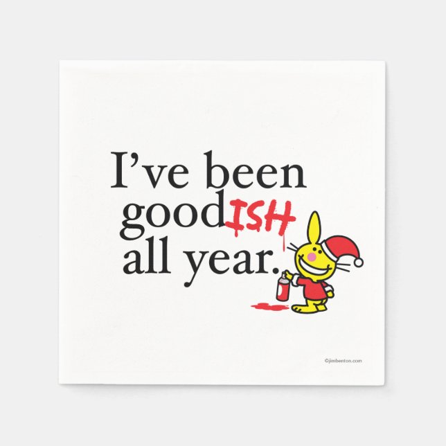I've Been Goodish All Year Napkin (Front)