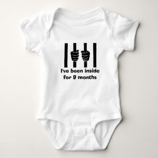 I've been inside for 9 months cute baby shirt