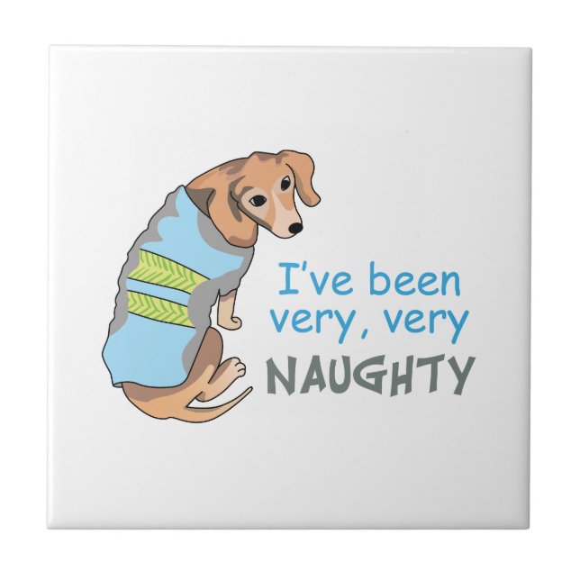 IVE BEEN NAUGHTY CERAMIC TILE (Front)