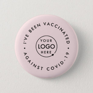 I've been Vaccinated   Business Logo Pink Covid 19 6 Cm Round Badge
