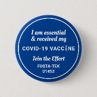 I've Been Vaccinated Covid Shot Custom Text blue