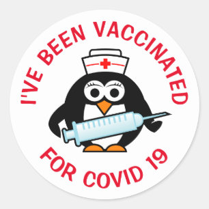 I've been vaccinated for covid19 vaccination classic round sticker