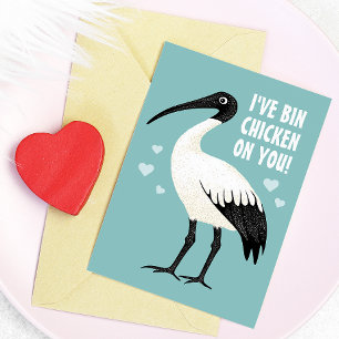 I've Bin Chicken on You -  Ibis Valentines  Holiday Card