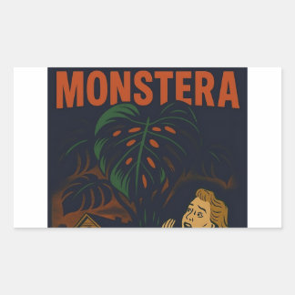 I've Created a Monstera Retro Horror Plant Rectangular Sticker