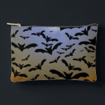 I've Gone Batty For Black Bats & Pretty Moonlight Accessory Pouch<br><div class="desc">Accessory Storage Pouch Hand Bag Small Purse print cut sew style and casual fun fashion statement accessory printed with a I've Gone Batty For Black Bats & Pretty Moonlight hand drawn graphic artwork drawing design illustration by TheFabricSeal print on demand shop at Zazzle.com #ZazzleMade ©️Original. https://www.zazzle.com/store/thefabricseal This Halloween and anytime...</div>