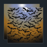 I've Gone Batty For Black Bats & Pretty Moonlight Card<br><div class="desc">Greeting Note Card printed with a I've Gone Batty For Black Bats & Pretty Moonlight hand drawn graphic artwork drawing design illustration by TheFabricSeal print on demand shop at Zazzle.com #ZazzleMade ©️Original. https://www.zazzle.com/store/thefabricseal This Halloween and anytime of the year classic looking vintage yet modern contemporary style art piece features a...</div>