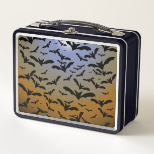 I've Gone Batty For Black Bats & Pretty Moonlight Metal Lunch Box