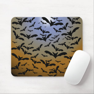 I've Gone Batty For Black Bats & Pretty Moonlight Mouse Pad