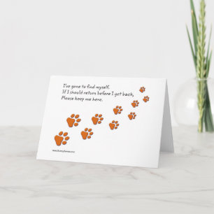 I've Gone to Find Myself Paw Prints greeting cards