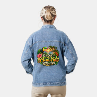I've Got A Pura Vida Mindset Denim Jacket