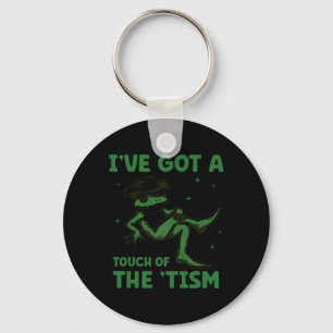 I've Got A Touch Of The Tism Autism Frog Vintage F Key Ring