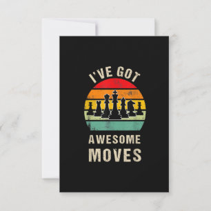 Ive Got Awesome Moves Chess Player RSVP Card