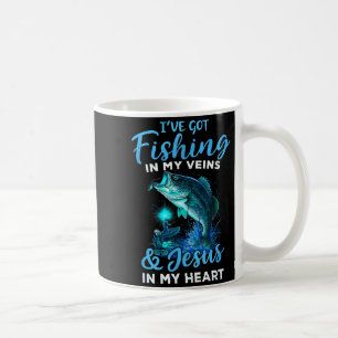Ive Got Fishing In My Veins & Jesus In My Hear Coffee Mug