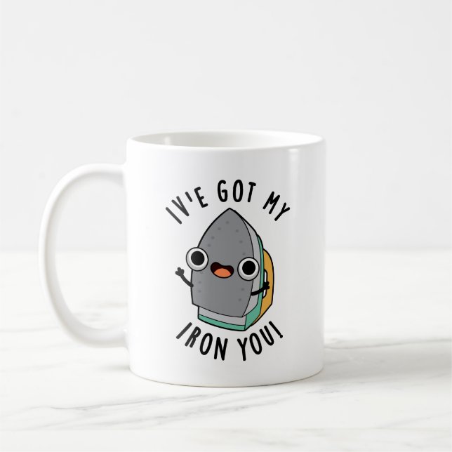 I've Got My Iron You Funny Appliance Pun  Coffee Mug (Left)