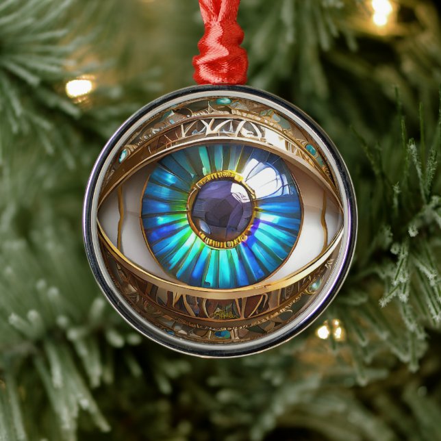 I've Got My Third Eye On You Metal Ornament (Tree)