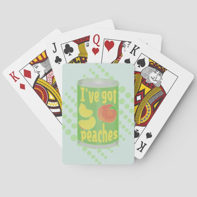 I've got peaches Tin of fruit Playing Cards (Back)