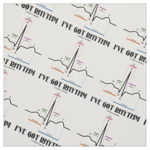 I've Got Rhythm ECG EKG Electrocardiogram Fabric