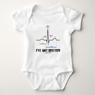 I've Got Rhythm (ECG/EKG - Oldgate Lane Outline) Baby Bodysuit