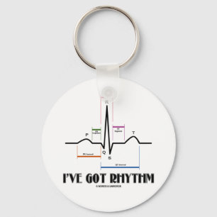 I've Got Rhythm (ECG/EKG - Oldgate Lane Outline) Key Ring