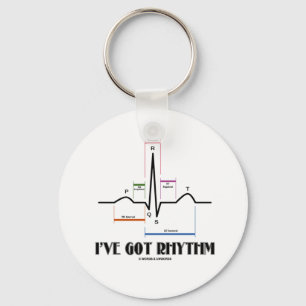 I've Got Rhythm (ECG/EKG - Oldgate Lane Outline) Key Ring