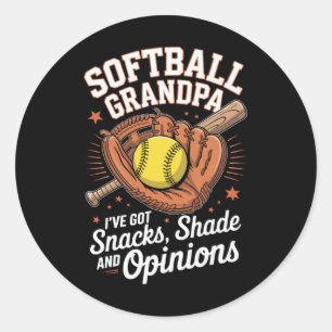 I've Got Snacks Shade And Opinions Funny Softll Gr Classic Round Sticker