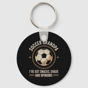 I've Got Snacks Shade And Opinions Soccer Grandpa  Key Ring