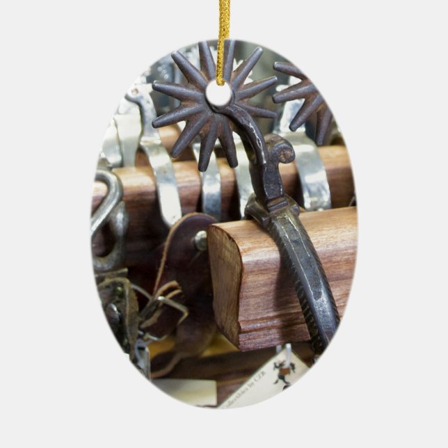 I've Got Spurs Ceramic Ornament (Front)