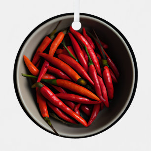 I've Got the Hots for You   Hot Peppers Funny Metal Tree Decoration