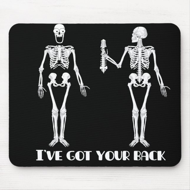 I've got your back - funny skeletons mouse pad (Front)