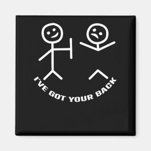 I've Got Your Back Halloween Skeleton Skull Magnet