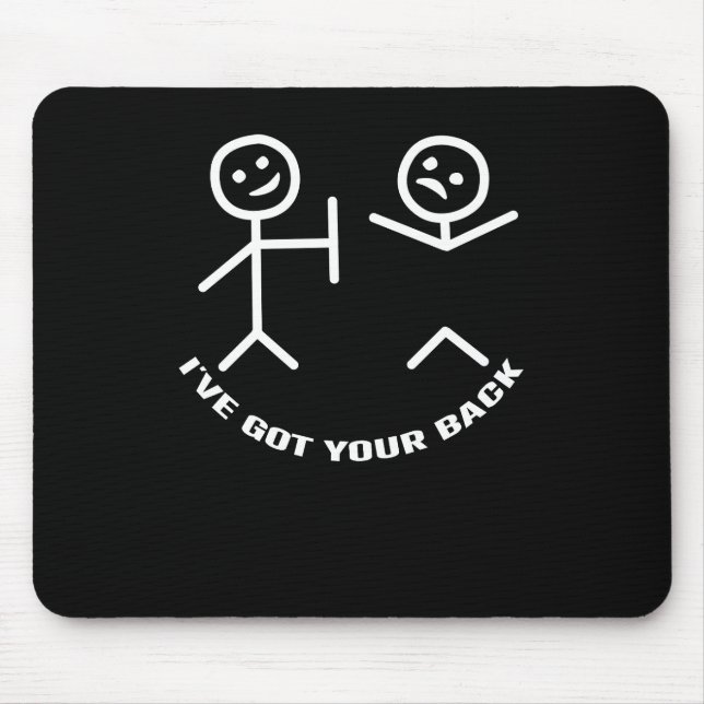 I've Got Your Back Halloween Skeleton Skull  Mouse Pad (Front)
