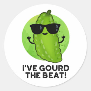 I've Gourd The Beat Funny Veggie Pun  Classic Round Sticker