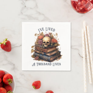 I've Lived A Thousand Lives, Book Lover, Book Club Napkin