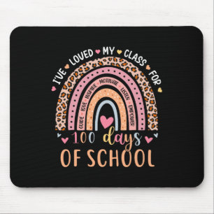 I've Loved My Cl For 100 Days School Rainbow Teach Mouse Pad