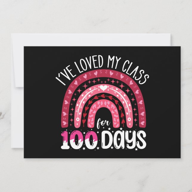 I've Loved My Class For 100 Days of School Invitation (Front)