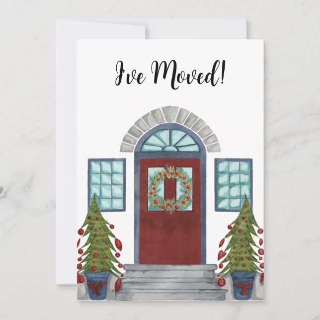 I've Moved! Christmas home Invitation (Front)