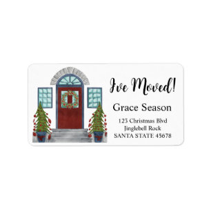 I've Moved! Christmas home Label