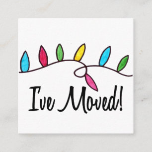 I've Moved Christmas Tree Lights Enclosure Card