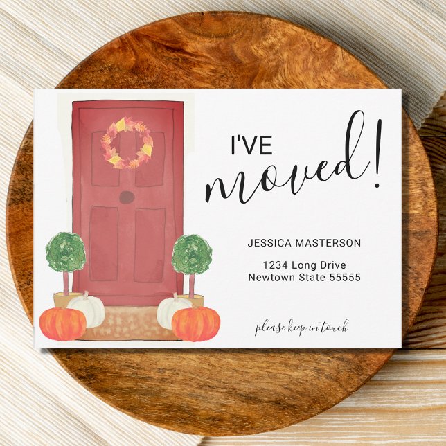 I've Moved Door Pumpkin Fall Moving Announcement (Creator Uploaded)
