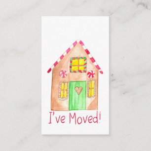 I've Moved  Gingerbread House Enclosure Card
