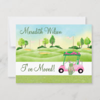 I've Moved Golf Cart Greens Sun Budget Move