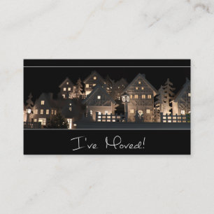 I've Moved Illuminated Christmas Houses Enclosure Card